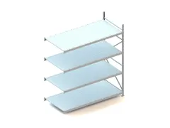 Breedvakstelling aanbouwveld HxBxD 2500x2251x1050mm 4 stalen legborden