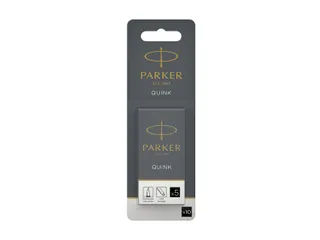 Inktpatroon Parker Quink zwart blister à 10 stuks - 1