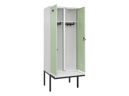 locker met bank,voor scheiding van kleding,HxBxD 2120x800x815mm,2vak