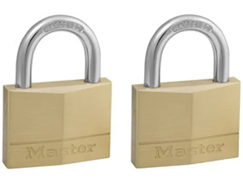 Hangslot MasterLock 150EURT 2 gelijksluitend messing 50mm
