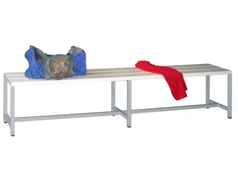 banc-patère HxLxP 430x2000x370mm piètement RAL5010