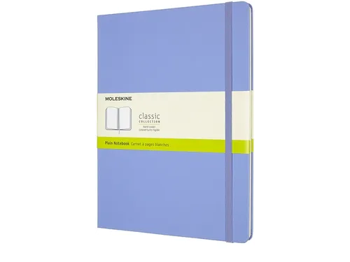 Notitieboek Moleskine XL 190x250mm blanco hard cover hydrangea blue