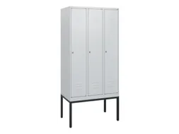 locker,HxBxD 1950x900x500mm,3vak,vak B 300mm,cil.-slot,voetonderstel