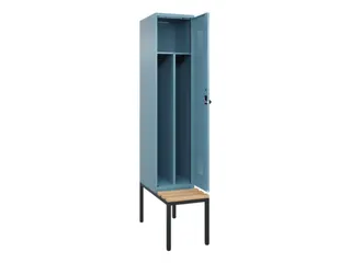 locker met bank,voor scheiding van kleding,HxBxD 2120x400x815mm,1vak - 1