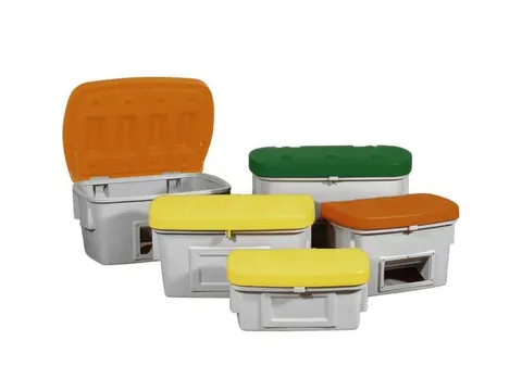 strooigoedbak,100l,HxBxD 460x975x705mm,PE,grijs,deksel oranje