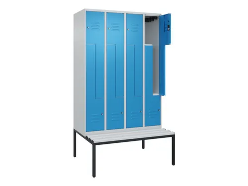 Z-garderobekast,HxBxD 2120x1200x815mm,8vak,vak B 300mm,cil.-slot