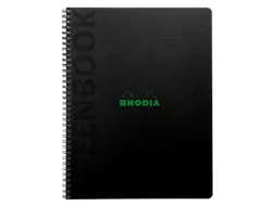 Notitieboek Rhodia Greenbook recycled A5+ lijn Hard Cover Zwart