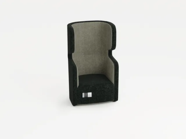 Fauteuil,1 Sièges,Insonorisant,Tissu Anthracite/Gris Clair