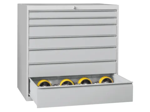 Ladenkast HxBxD 1000x1023x600mm 7 Laden Ral7035