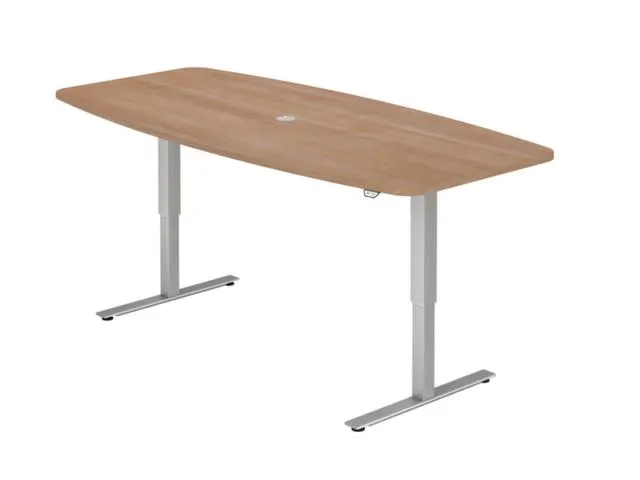 In hoogte verstelbare vergadertafel,HxBxD 710-1200x2200x1030mm