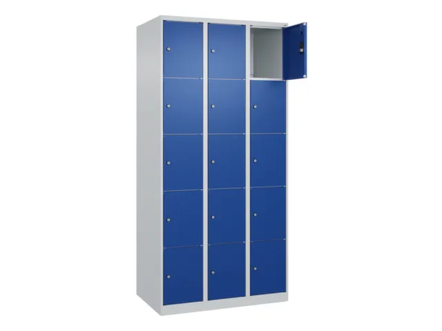 lockerkast,HxBxD 1850x900x500mm,3x5vakken,vak B 300mm,cil.-slot