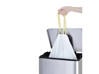 Afvalzak EKO MDPE type E met trekband 55x70cm 25-35 Liter wit - 3