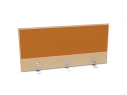 opzetpaneel,v. bureau,aanbouw achter,B 1200mm,NE-esdoorn,BN3005-geel
