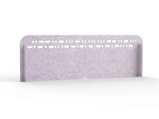 Akoestisch PET-vilt scheidingsscherm L 150x15cm lichtgrijs