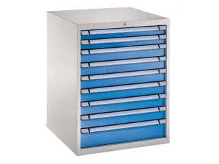ladekast 1000x805x695mm 9laden vergrendeling RAL7035 RAL5012 - 1