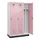 locker voor scheiding van kleding,HxBxD 1950x1200x500mm,3vak