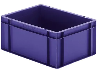 Euronorm-stapelbak 15l 175x400x300mm Wanden/bodem Gesloten Blauw - 1
