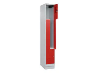 Z-garderobekast,HxBxD 1950x300x500mm,vak B 150/300mm,cil.-slot,sokkel - 2