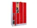 dubbeldekse locker,HxBxD 1850x1200x500mm,4x2vak.,RAL7035,front RAL3000