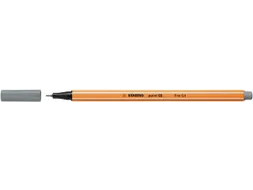 Fineliner STABILO point 88/95 fijn middelkoud grijs