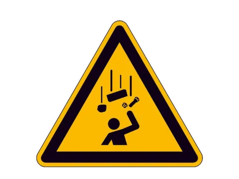 panneau d'avertissement p. int./ext. Avertissement Chute d'objets alu
