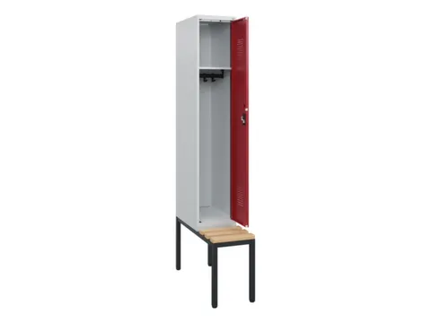 locker met bank,HxBxD 1950x300x815mm,1vak,vak B 300mm,cilinderslot