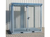 gasflessendepot v. 60xØ 230mm fles HxBxD 2260x2535x1575mm m. dak