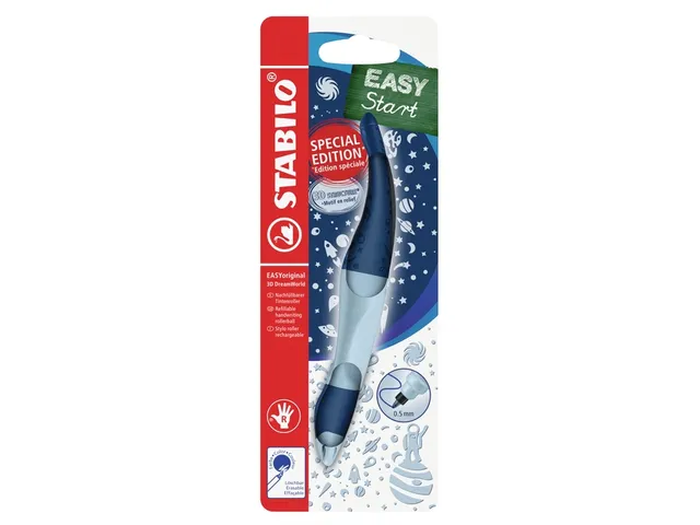 Rollerpen STABILO Easyoriginal 3D DreamWorld rechtshandig medium blauw