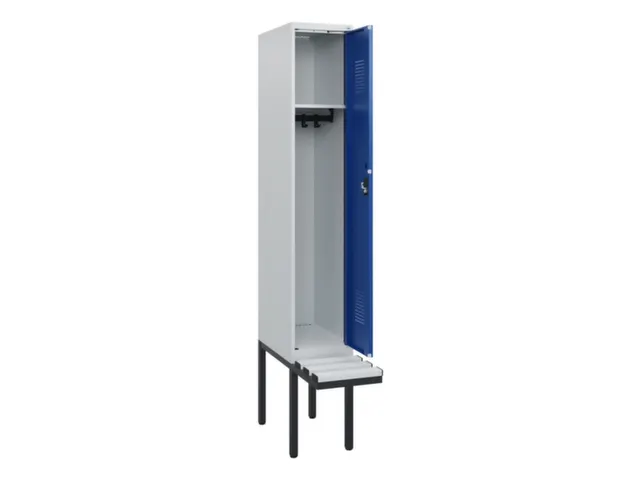 locker met bank,HxBxD 1950x300x815mm,1vak,vak B 300mm,cilinderslot