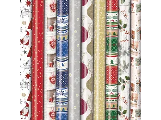 Geschenkpapier Kerst Präsenta 70cmx2m assorti - 2