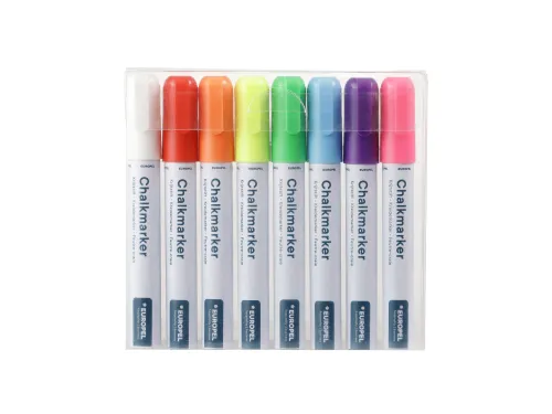Krijtstift Europel 6mm assorti etui 8 stuks