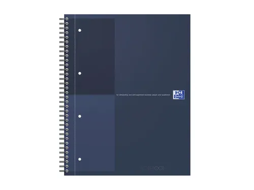 Spiraalblok Oxford International Notebook A4+ lijn Blauw
