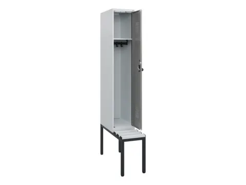 locker met bank,HxBxD 1950x300x815mm,1vak,vak B 300mm,draaigrendel