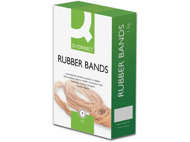 Q-CONNECT elastiek 120x2mm 1kg 75% natuurrubber