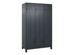 Z-garderobekast,HxBxD 1950x1200x500mm,vak B 200/400mm,draaigrendel