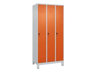 locker,HxBxD 1950x900x500mm,3vak,vak B 300mm,draaigrendel,voeten - 1