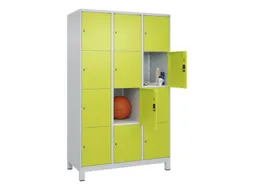 lockerkast,HxBxD 1950x1200x500mm,3x4vakken,vak B 400mm,cil.-slot