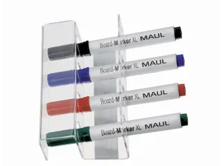 Whiteboard stifthouder MAUL universeel acryl magnetisch voor 4 stiften - 1