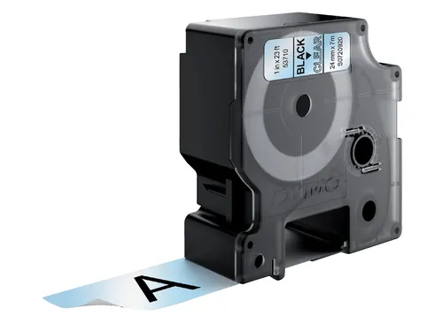 Labeltape Dymo 53710 D1 S720920 24mmx7m zwart op transparant