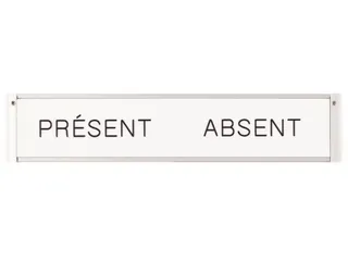Kopstrook Present & Absent Wit Franstalig - 1