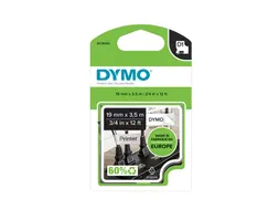 Labeltape Dymo 16954 D1 S718050 19mmx3.5m nylon zwart op wit