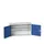 wandkast 600x1050x350mm 1xStalen bodem sokkel Ral 7035 front Ral 5010