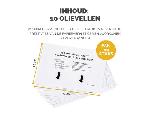 Olievellen voor papiervernietiger Fellowes Powershred Performance+ 10