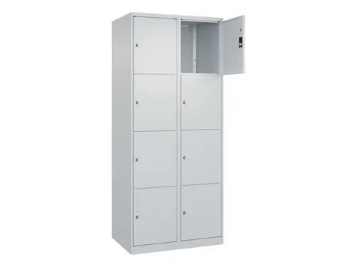 lockerkast,HxBxD 1850x800x500mm,2x4vakken,vak B 400mm,cil.-slot