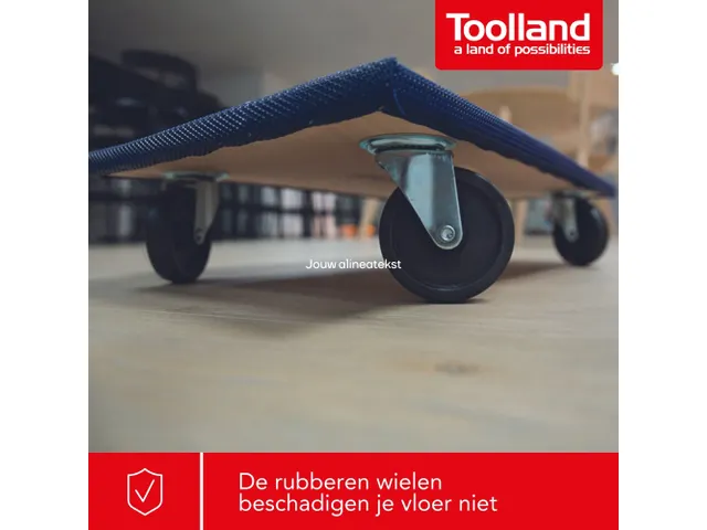 Meubelroller Rechthoekig 650x400mm Maximaal Laadvermogen 400kg