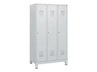 schoollocker,HxBxD 1630x900x500mm,3vak,vak B 300mm,cil.-slot,voeten - 2