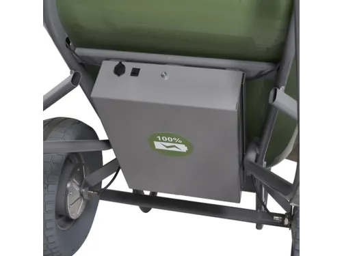 Elektrische kruiwagen,230l,HxBxD 730x880x1600mm,HDPE-bak,groen
