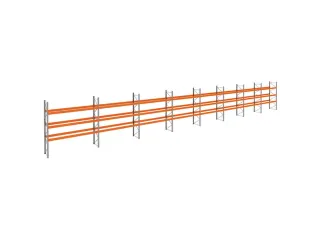 palletstelling,basis+7xaanbouw,HxBxD 3990x29700x1100mm,vakl. 3400kg - 1