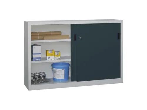 schuifdeurkast,HxBxD 1000x1500x400mm,RAL7035,front RAL7016