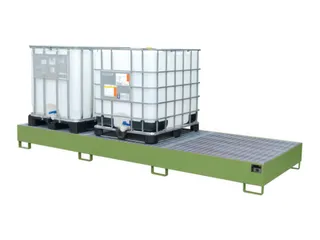 opvangbak,v. 3xIBC,opvangvol. 1000l,HxBxD 340x3850x1300mm,m. rooster - 1